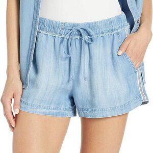 Bella Dahl Stripe Trim Pleat Front Shorts Silverlake Wash - XS
